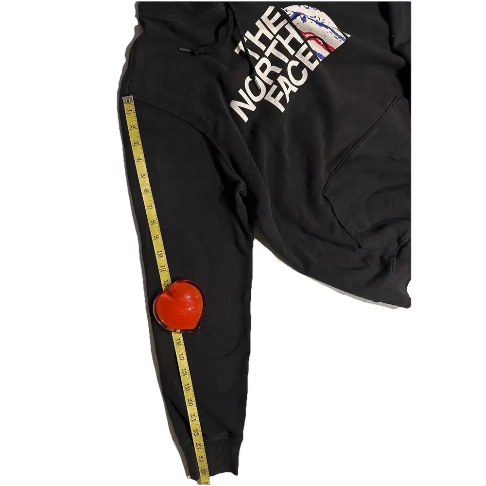 The North Face Mens Black Graphic Logo Pullover Hoodie Sz large Outdoor Relaxed